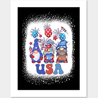 4th Of July Patriotic Gnomes Sunglasses American Fireworks Posters and Art